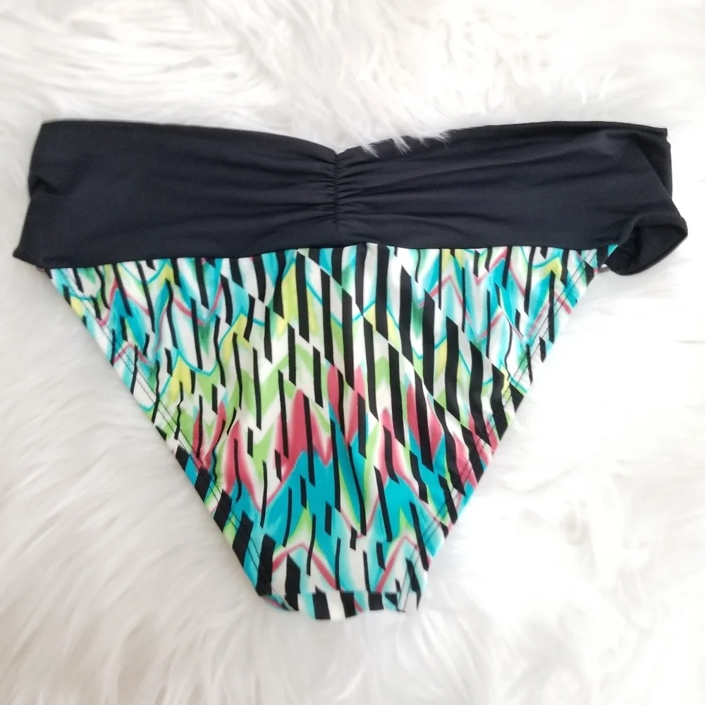 Swim Systems multicolored black full bikini Bottom